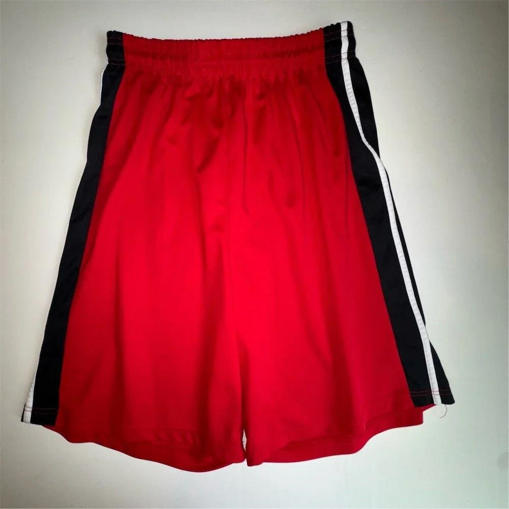 Game Gear Vintage Basketball Shorts Men's Size Large Athletic Red Stripes Y2K‎